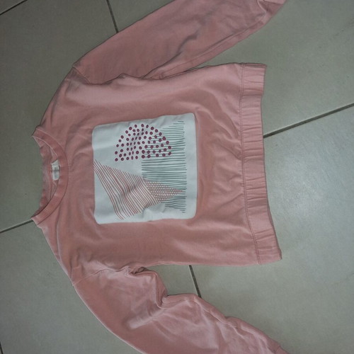 Orchestra blouse used for girl 12 years old, white and orange