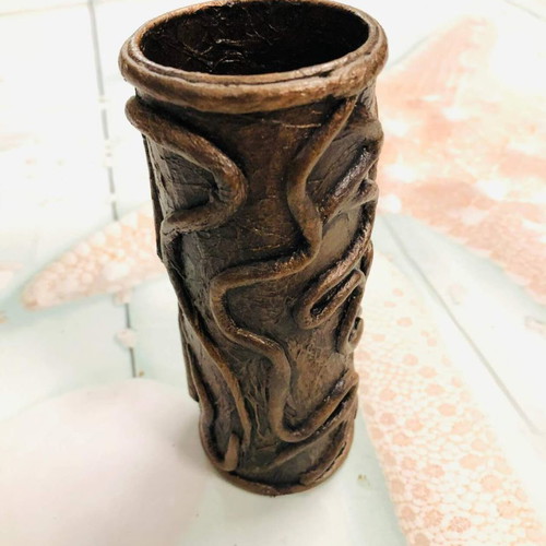 Decorative pigskin cup for office new, 6x14 cm
