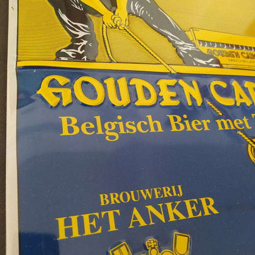 Gouden Carolus Beer Advertising Metal Sign 29x39 cm like new