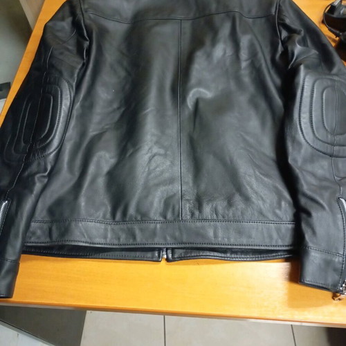 Unisex leather motorcycle jacket like new, size M