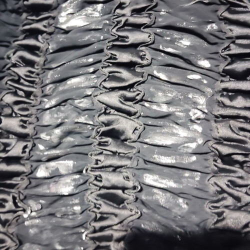 Black and silver honeycomb blouse dress, vintage