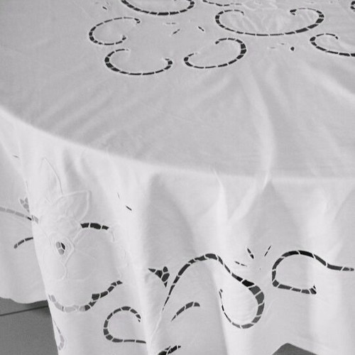 Collectible handmade cutwork tablecloth 50 years like new