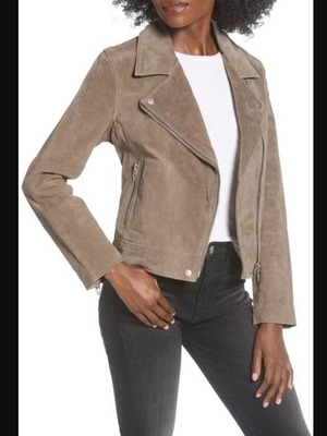 BLANKNYC Denim Suede Moto σουέτ μπουφάν σε Sand Stoner, μέγεθος XS/S