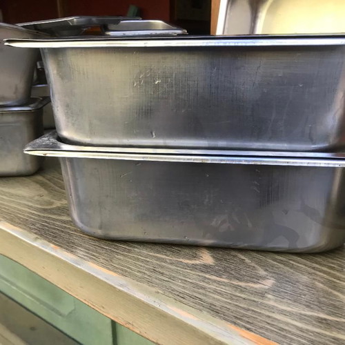 Stackable Metal Gastronomy Containers used for Professional Use