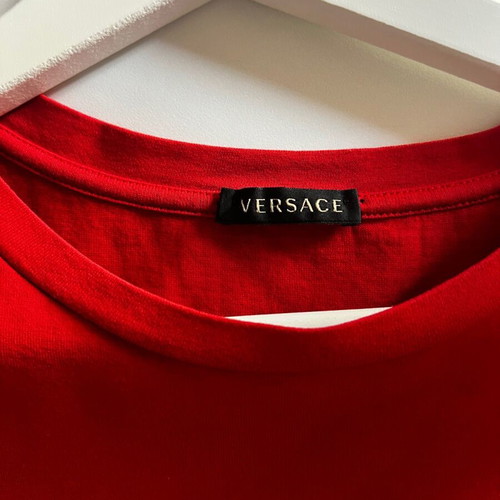 Versace short-sleeve red blouse like new, size L