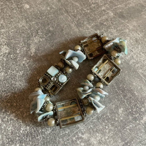 Bracelet used with blue stones, some missing