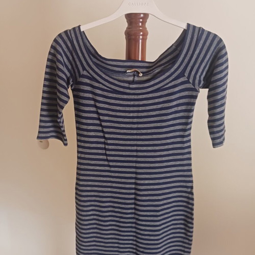 JusTop women's dress, grey and blue