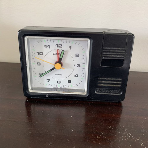 Casio Quartz Alarm Clock used, vintage, analog, Japan