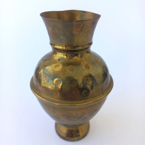 Copper - brass vase used, handmade