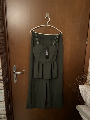 Set blouse with pants new, green