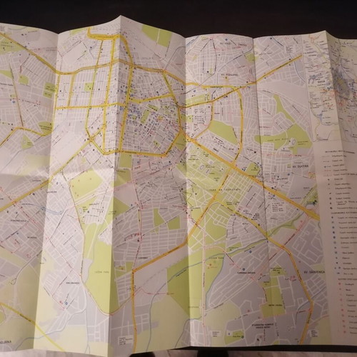 Sofia map like new, 1980s edition in Greek