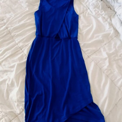 Dress electric blue cutout like new