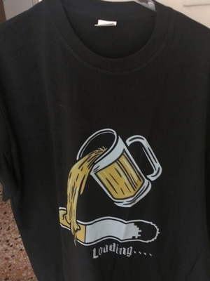 Αντρικό t shirt 2XL καινούργιο, μαύρο με σχέδιο μπύρας