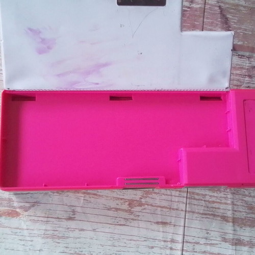 School pencil case Pink Blue Glitter Smiggle Pop Out used