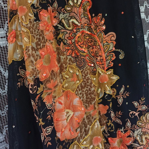 Floral Dress Mystery new, size XL, polyester and cotton lining