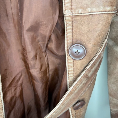 Vintage leather coat 100% genuine leather used, Medium, Inditex