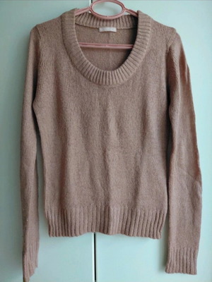 Women's knitted sweater used, size M, dusty apple color Terranova
