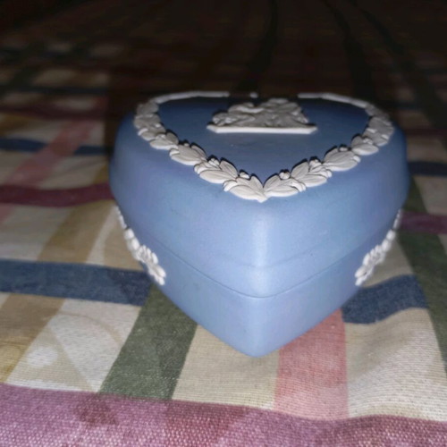 Jasperware Heart Jewelry Box new by Wedgwood