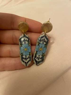 Handmade earrings with hypoallergenic stainless steel clasp