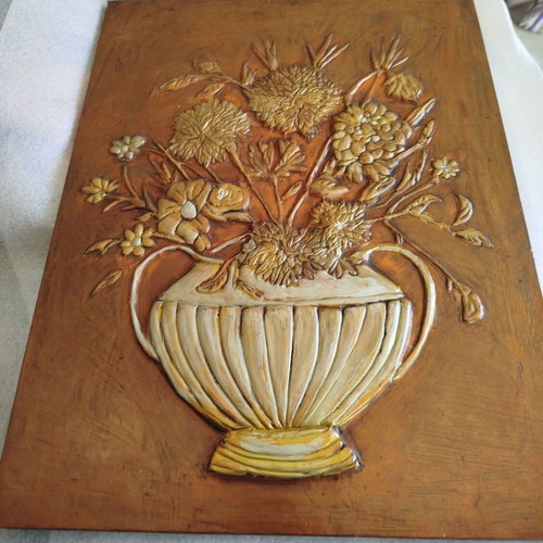 Vintage chalcography painting used, 51x40 cm