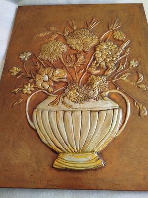 Vintage chalcography painting used, 51x40 cm