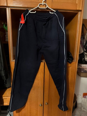 Men's fleece tracksuit dark blue new, XXL
