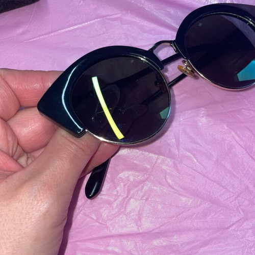 Cheap Monday black acetate sunglasses used with gold lenses