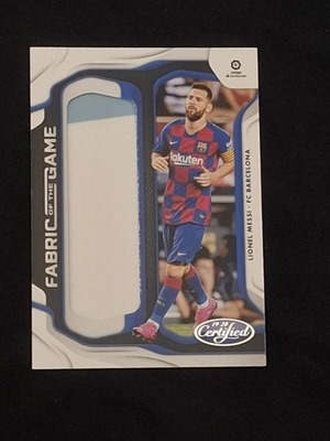 Lionel Messi 2019-20 Panini Chronicles κάρτα Fabric of the Game