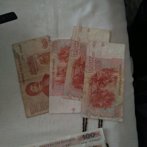 Paper money pack with various denominations