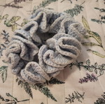 Knitted scrunchie like new, blue