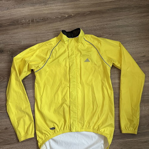 Adidas ClimaProof Rain Jacket yellow, size S, new