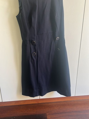 Talbots Blue Sleeveless Dress like new, S/M, ponte knit fabric