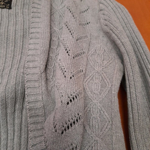 Zara bolero with hood medium, knitted, like new, gray