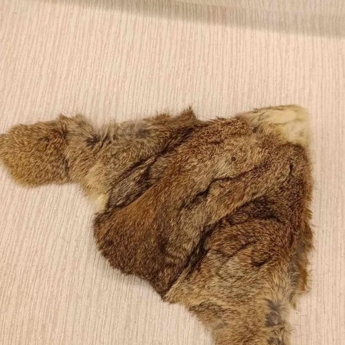 Fur hat used brown made of natural hair