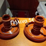 Clay candlesticks like new