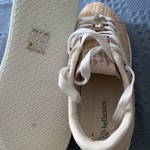 Luigi sneakers flatforms beige size 39 new with decorative laces