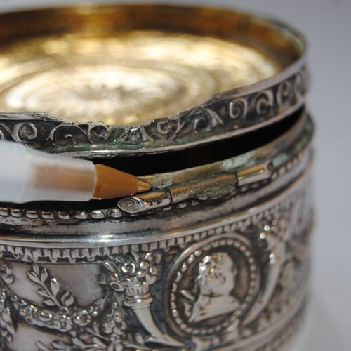Kremos silver box used, Neveska (Nymfaio), rare
