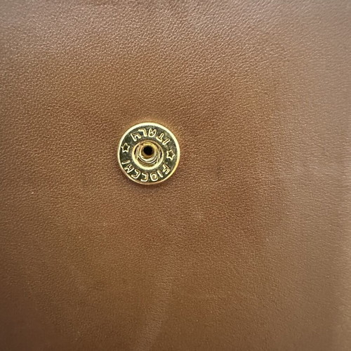 Trussardi Vintage Leather Wallet 90s Made in Italy, like new, brown beige