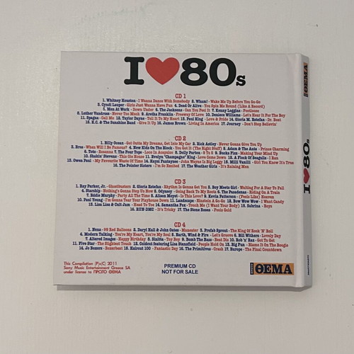 I Love 80s CD κασετίνα, 4 CD