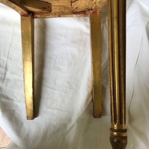 Louis XVI chairs used, pair with gilding