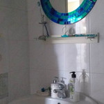 Bathroom mirror round with mosaic used