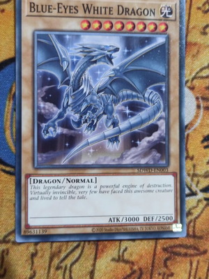 Blue Eyes White Dragon κάρτα Yu-Gi-Oh! σαν καινούργιο, Normal Monster