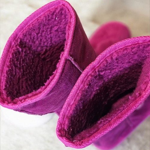 Women's fur boots like new, pink, size 38
