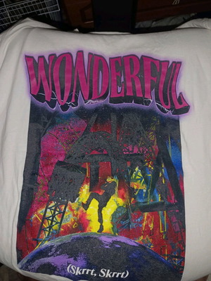 Travis Scott tee size L like new, white Mister Tee