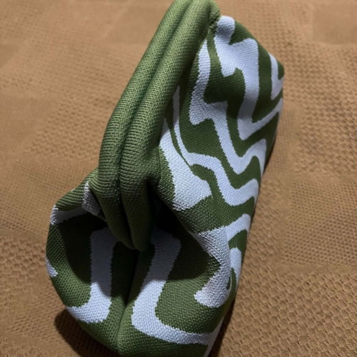 Knit clutch bag Shein new, blue and green