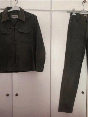 Set of pants and jacket used, jean style No 46, khaki color