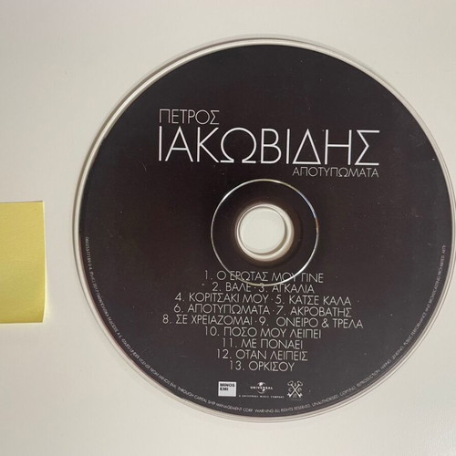 Petros Iakovidis Apotypomata CD used, laiko