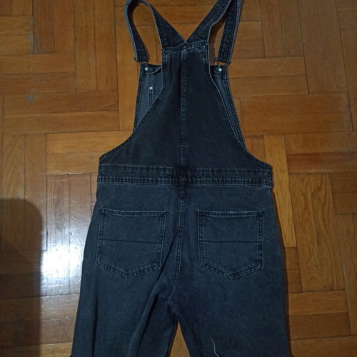 Men's small black Bershka salopette used