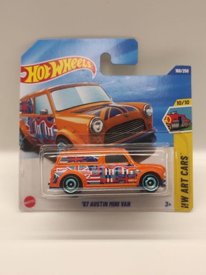 Hot Wheels '67 Austin Mini Van new, HW Art Cars 10/10