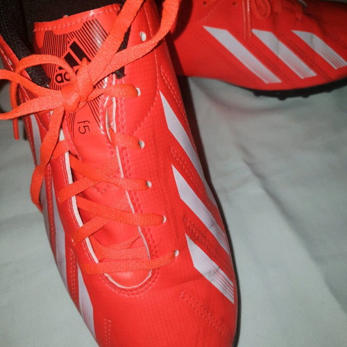 Adidas F10 Football Shoes used, size 42 2/3, red-orange indoor training